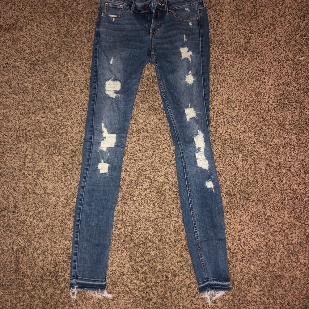 distressed jeans